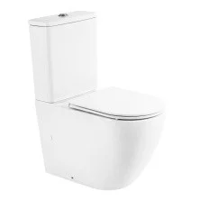 BelBagno Унитаз компакт безободковый SFERA-R с сиденьем дюропласт, микролифт, белый BB2141CPR/BB870SC