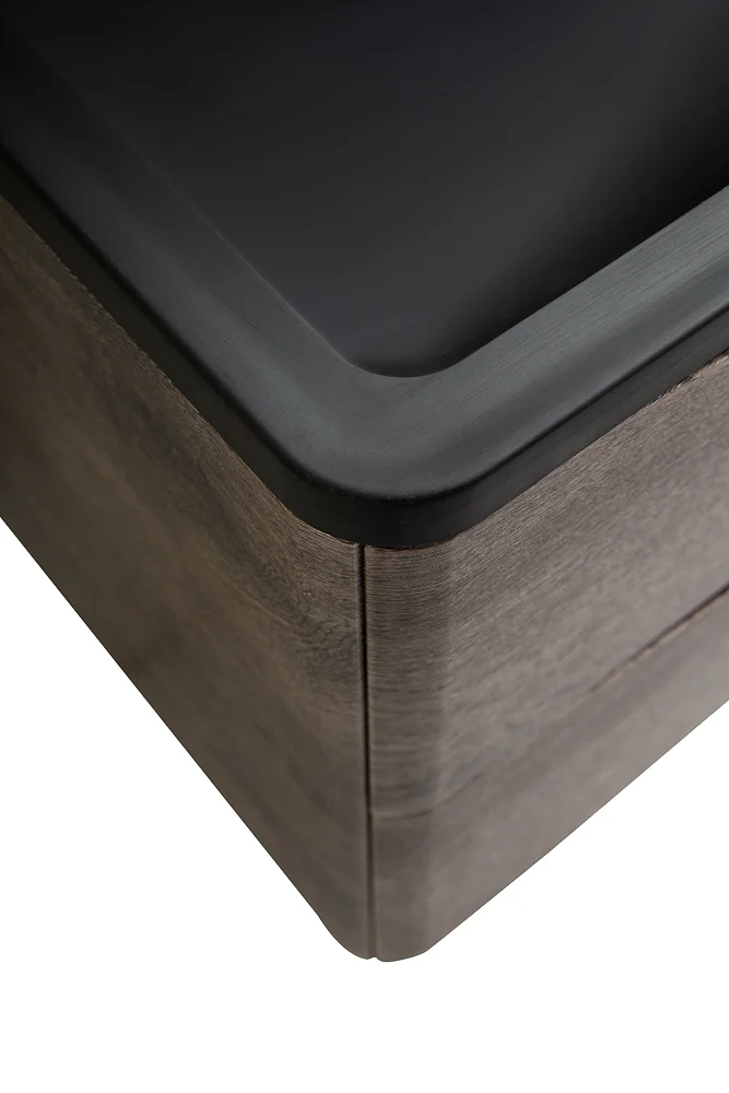 Приобрести belbagno тумба с раковиной acqua 100 см, подвесная rovere nature grigio, чёрная раковина