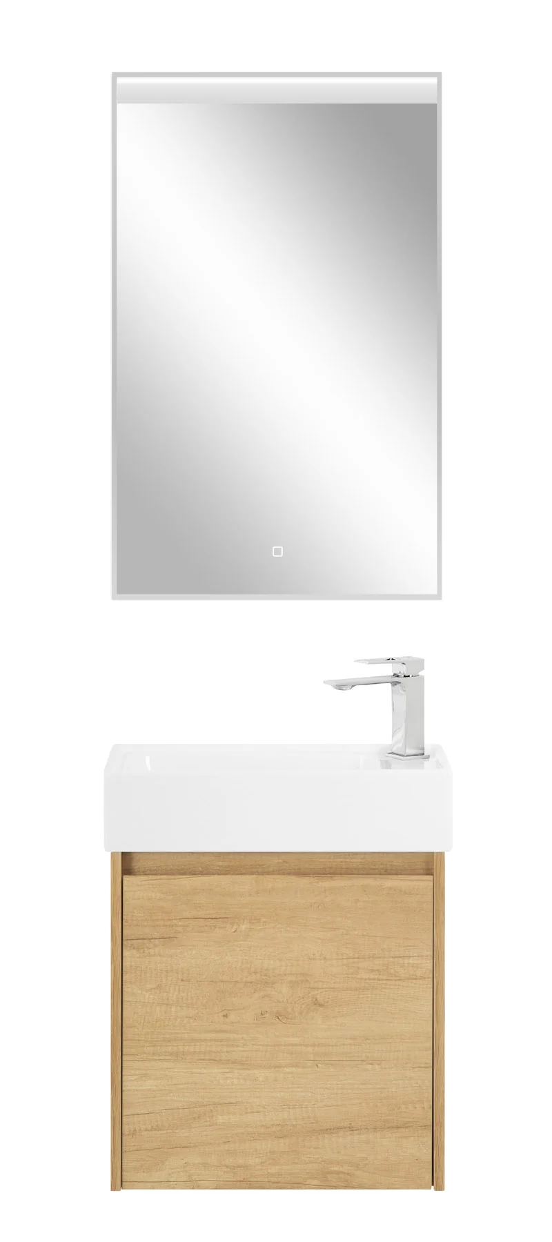 Приобрести belbagno тумба с раковиной kraft mini 50 см, подвесная rovere nebrasca nature правосторонняя, белая раковина