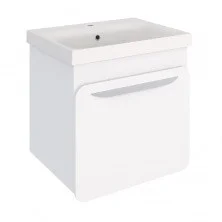 AQUA DE MARCO Тумба подвесная с раковиной SKANDI 60см, два ящика, белый 2060WCSCA/H; S-UM-MOD60/1