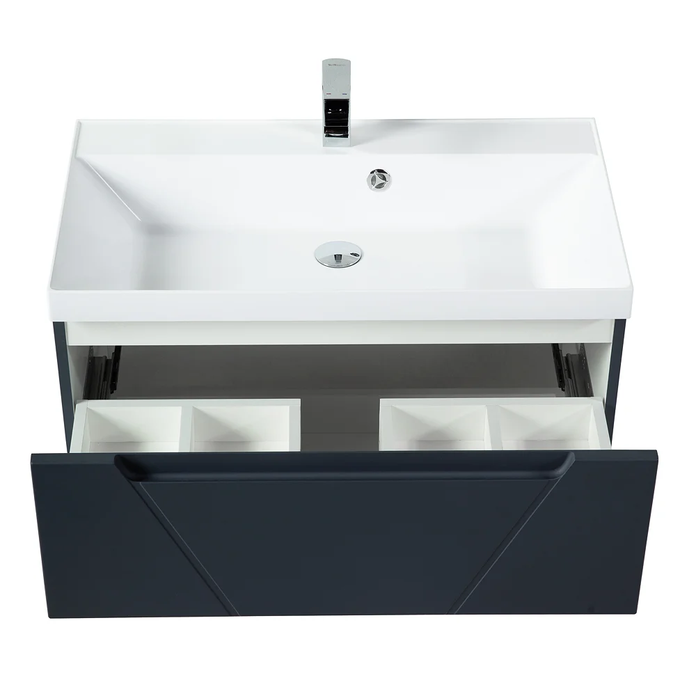 Приобрести belbagno тумба с раковиной vittoria 90 см, подвесная grigio opaco, белая раковина