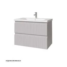 Caprigo Тумба с раковиной FORTE-Smalty STRIPE 80 см, светло серая, эмаль 38012eml 1