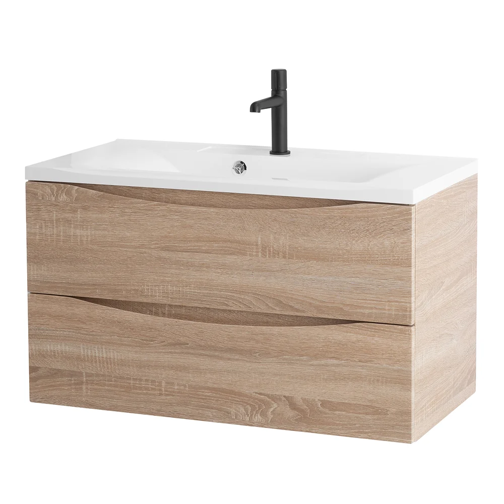 Приобрести belbagno тумба с раковиной marino 80 см, подвесная rovere bianco, белая раковина