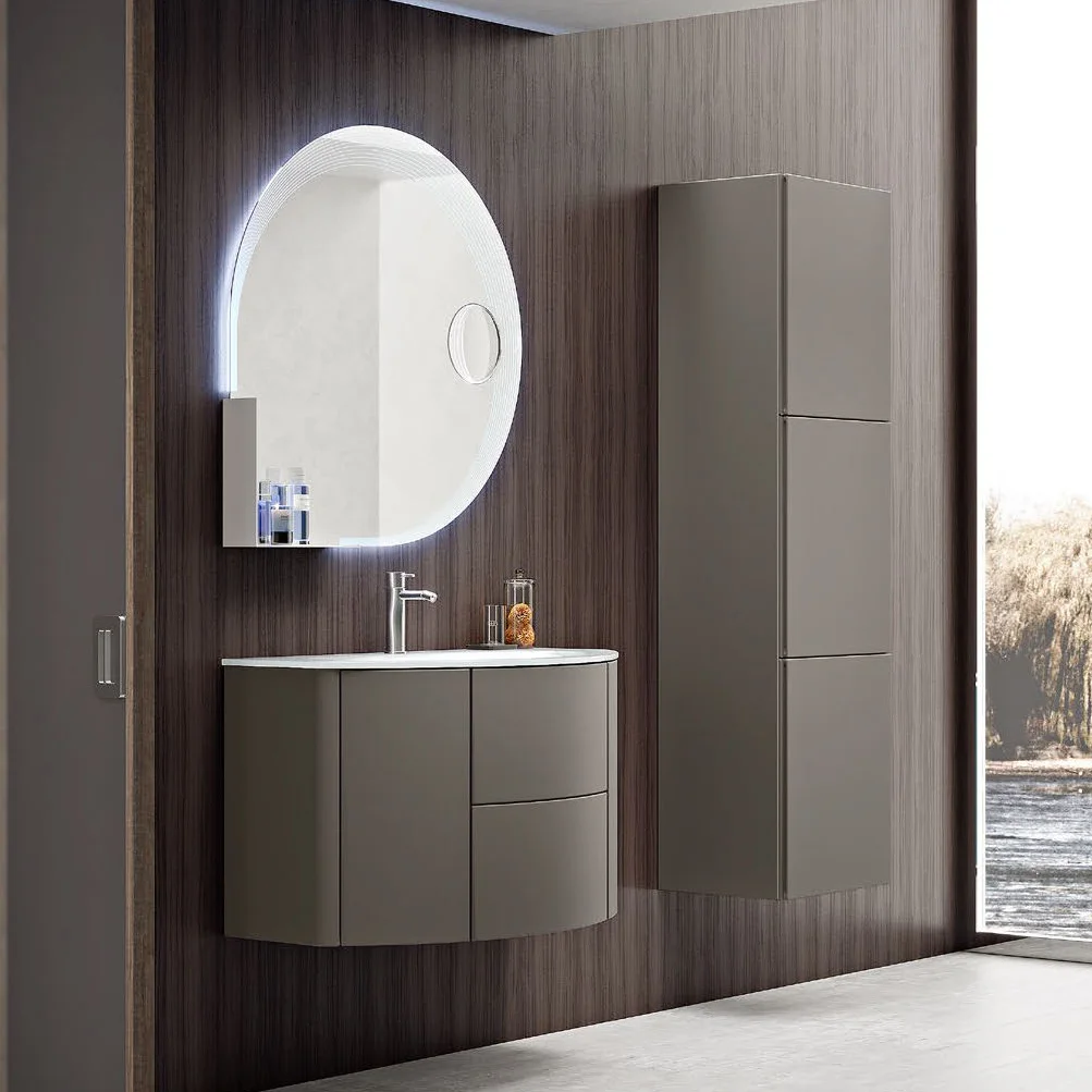 Приобрести cezares тумба подвесная с раковиной eden 91 см grigio talpa opaco, стекло, светло серая 55069