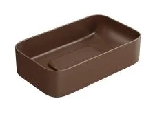 Hayzburg Накладная раковина чаша 61х38 см, кофеин матовая HB-0033-60MDB