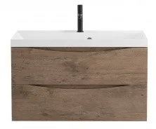 Тумба подвесная с раковиной BelBagno MARINO-800-2C-SO-RN-P 80 см, Rovere Nature