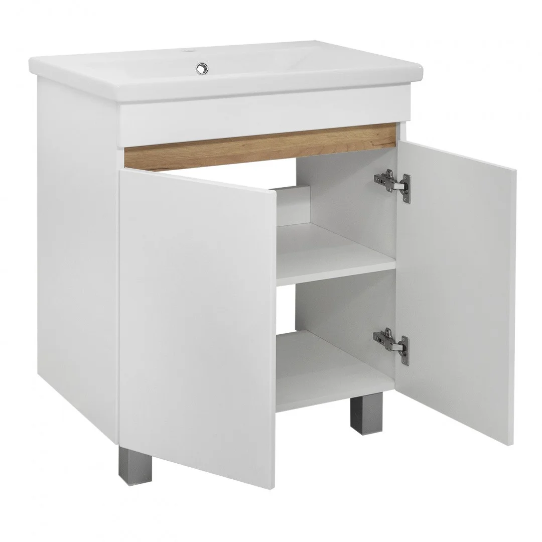 Приобрести aqua de marco тумба напольная с раковиной sydney 70см. 2 двери