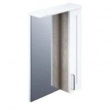 IDDIS Зеркало-шкаф Sena 50х83,9см, с подсветкой, белый\под дерево SEN5000i99