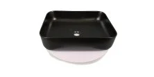 Sintesi Раковина накладная 500х400 мм, черная матовая, без отверстия под смеситель LVB-APP-409BM
