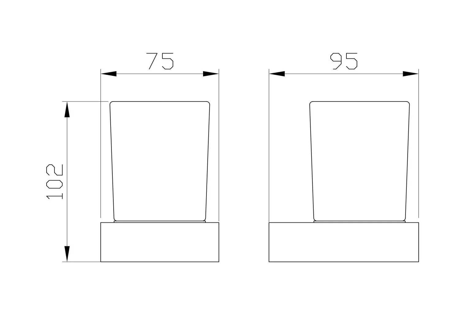 Приобрести стакан для зубных щеток с держателем wonzon & woghand lotte, темный графит (ww-8321-bgm)