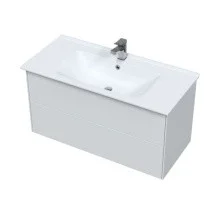 Sole Тумба подвесная Ultra 100 см с раковиной More 100, белая матовая УТ000068492