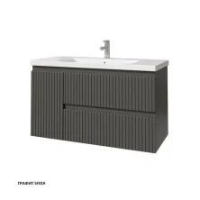 Caprigo Тумба с раковиной FORTE STRIPE 100 см, левая, графит