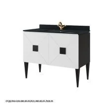 Caprigo Тумба с раковиной ATRIO 110 см, белая/черная