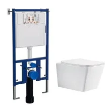 LORANTO Инсталляция + Azario Boca Унитаз подвесной безободковый 52х36х37 (4501+AZ-2002)