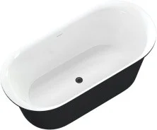 Aquanet Акриловая ванна Family Smart 170x78 см, черная 88778 Gloss Finish