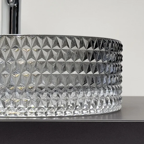 Приобрести comforty раковина накладная cf21010 36х36 см, стеклянная градиентный серый