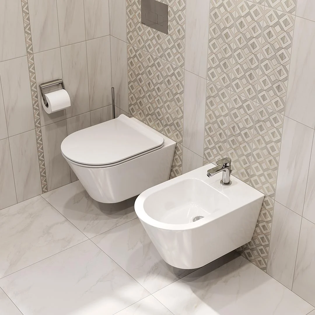 Приобрести подвесной унитаз безободковый kerama marazzi plaza modern plm.wc.02 с тонкой крышкой микролифт