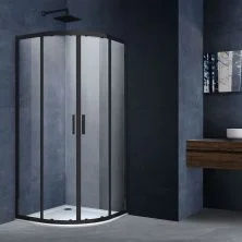 Vincea Душевое ограждение Alpha 90х90 см, прозрачное, черное VSQ-3AL900CLB