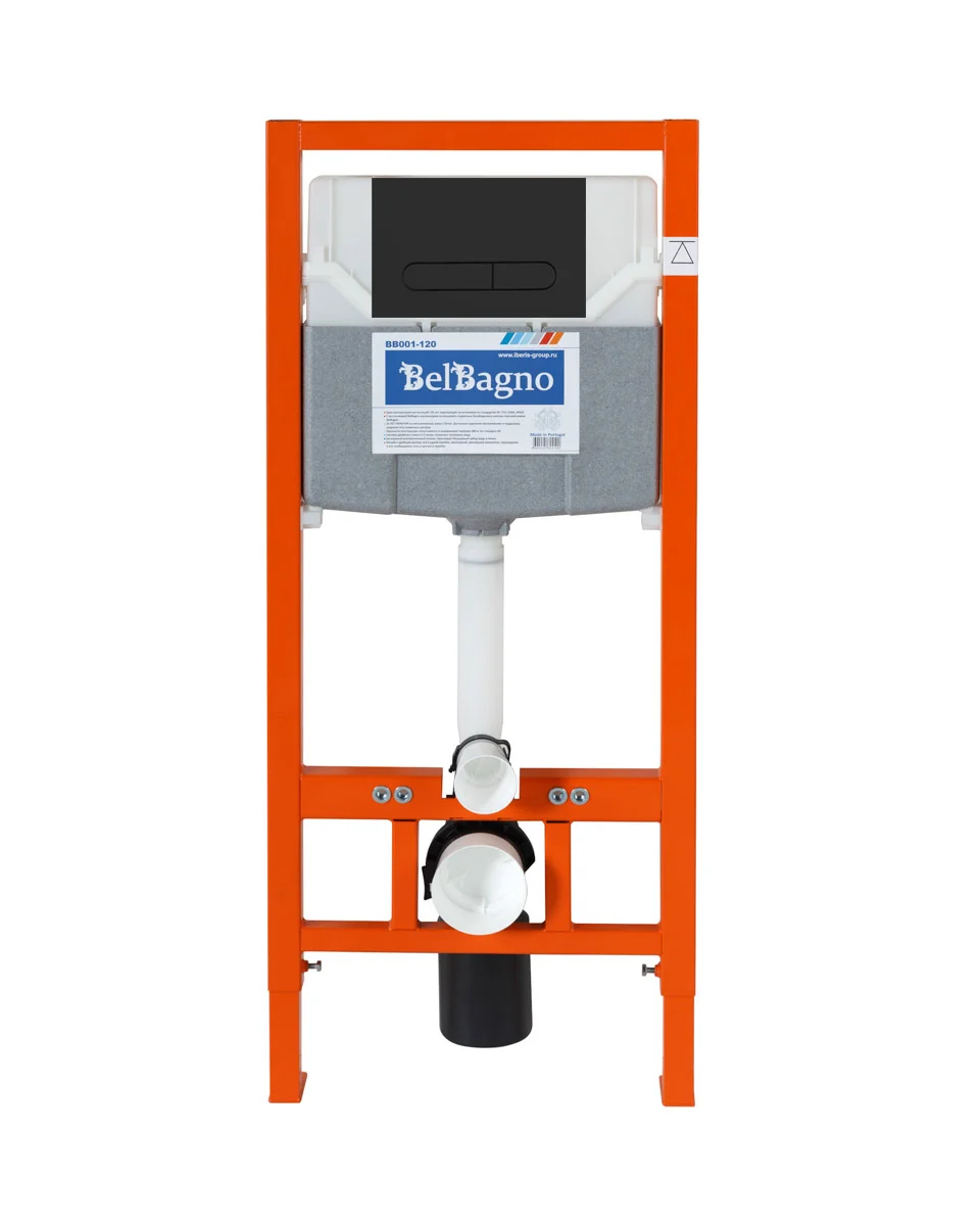 Приобрести belbagno инсталляция для подвесного унитаза с клавишей смыва bb007-pr-nero.m