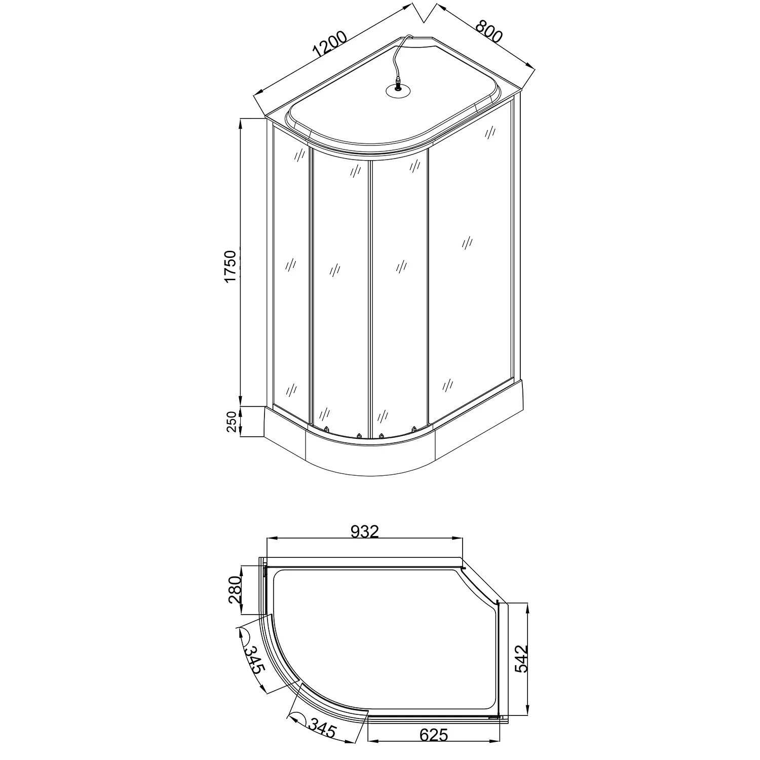 Приобрести loranto душевая кабина 1200x800x2150 правая, поддон 25 см, 4 мм прозрачное стекло с рисунком "мозайка" (cs-1200-25тм/м r)