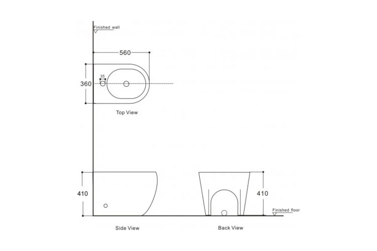 Приобрести aquanet биде подвесное cetus 2.0 b2 lx-1057