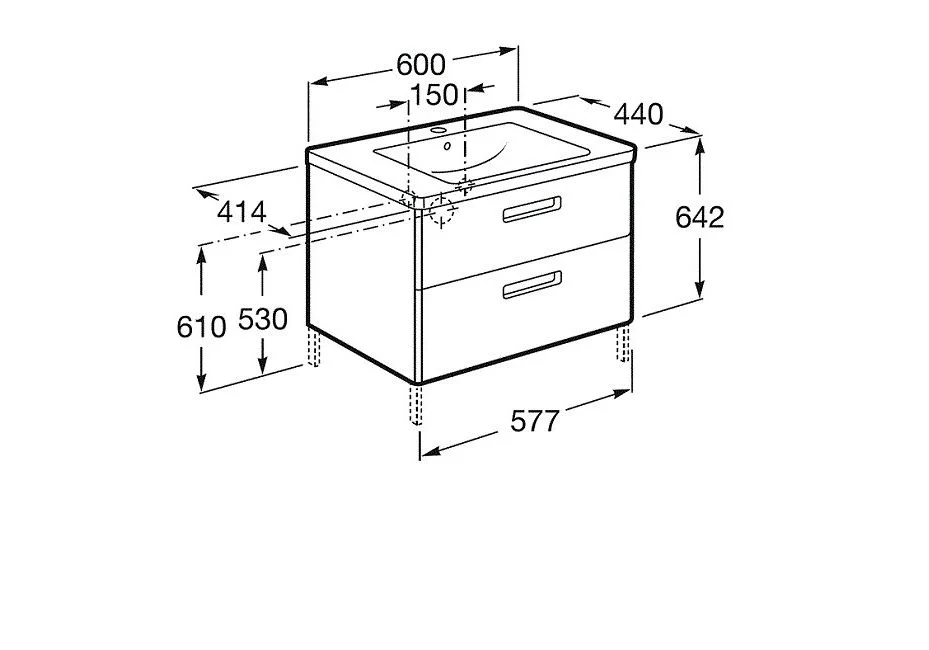 Приобрести раковина мебельная roca victoria unik 60 см 7.3279.9.e00.0