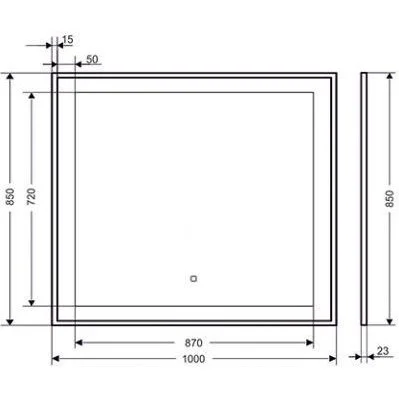 Приобрести mirsant зеркало адель 100 см с подсветкой ут000049092