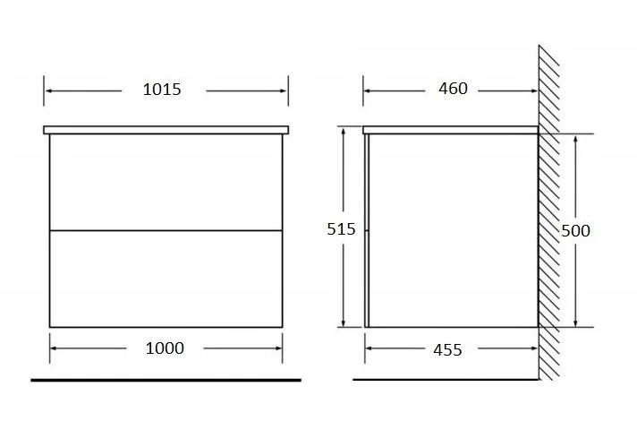 Приобрести тумба подвесная с раковиной belbagno etna-1000-2c-so-rg-p 100 см, rovere grigio