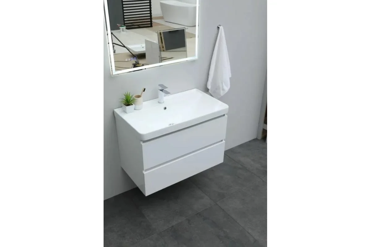 Приобрести aquanet раковина ирис 80х48 см, белая