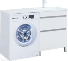 Aquanet Тумба с раковиной Вега 68 см, белая глянец