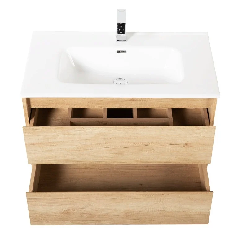 Приобрести тумба подвесная с раковиной belbagno kraft-1000-2c-so-rnn 100 см, rovere nebrasca nature