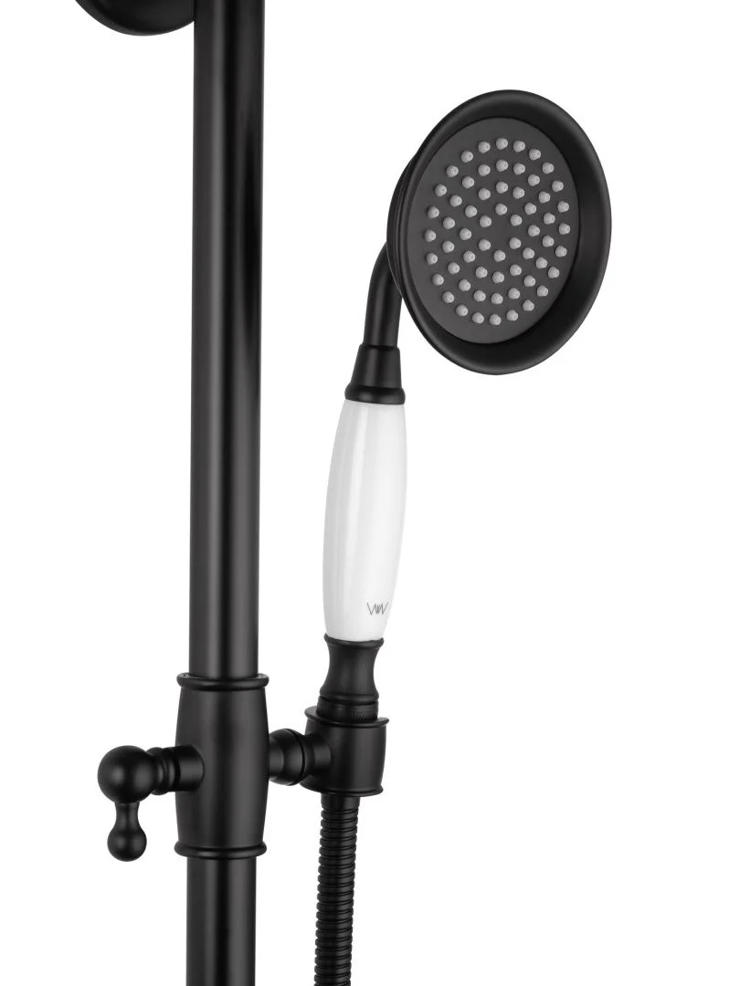 Приобрести душевая система wonzon & woghand retro, черный матовый (ww-88739020-mb)
