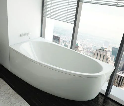 Приобрести акриловая ванна асимметричная aquatek дива l 150х90 см