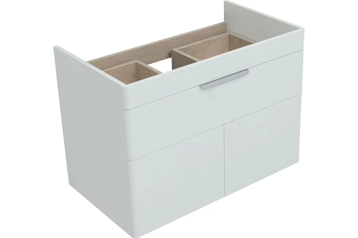 Приобрести aquanet тумба с раковиной ирис new 81 см, белая глянец (1 ящик, 2 дверцы)