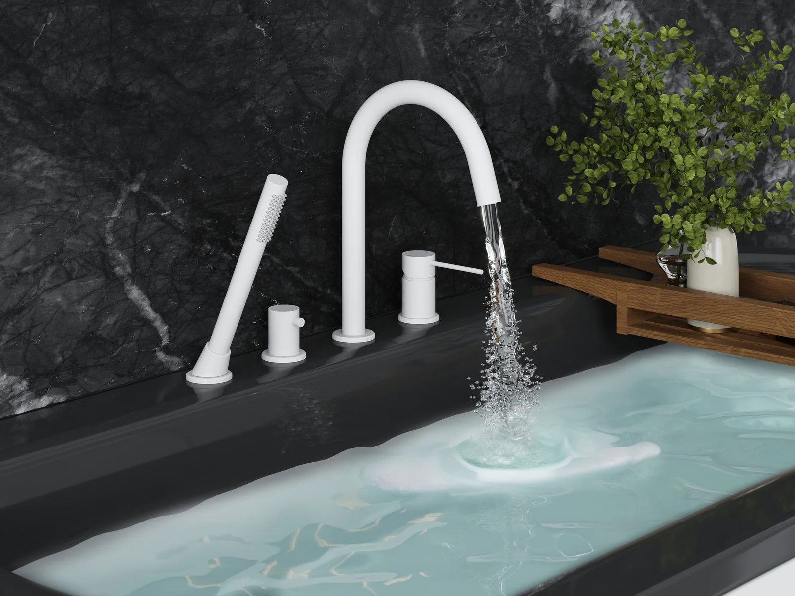 Приобрести смеситель для ванны с душем, врезной timo saona 2320/16y белый матовый