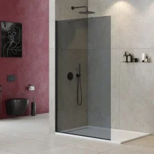 Cezares Душевая перегородка LIBERTA 120 см, серый\черный LIBERTA-L-1-TB-120-GR-NERO