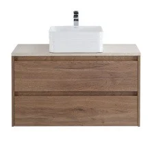 BelBagno Тумба со столешницей KRAFT 80 см, подвесная Rovere Tabacco