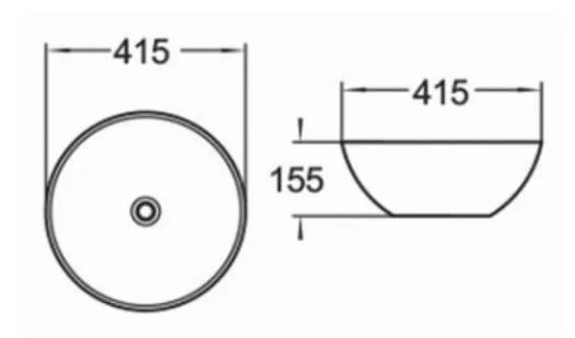 Приобрести раковина накладная ceramalux 41 см nc 104b