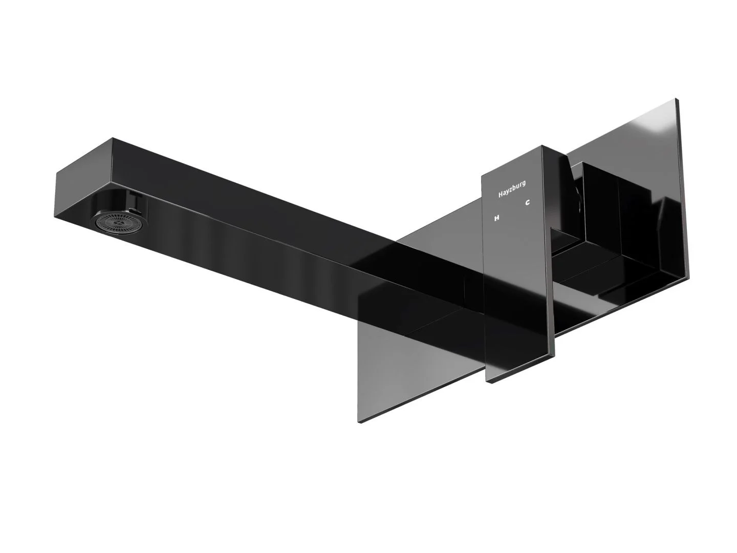Приобрести hayzburg настенный смеситель для раковины, черный хром hb-1003bch