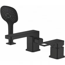 HAIBA Смеситель на борт ванны, 3 -отверстия, черный матовый HB80615-7