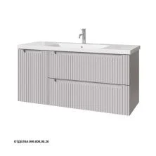 Caprigo Тумба с раковиной TERMIN-Smalty STRIPE 120 см, левая, серая, эмаль