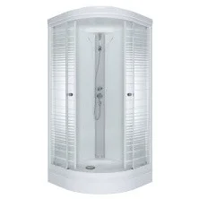 Тритон Душевая кабина Стандарт А, Полосы ДН4 100х100 см, белая с узором Щ0000030290