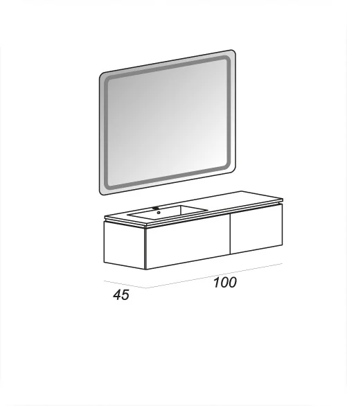 Приобрести cezares зеркало 100х90 см, led подсветка 54352