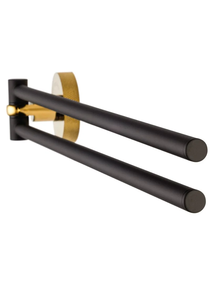 Приобрести полотенцедержатель поворотный wonzon & woghand majestic, черный/золото (ww-9231)