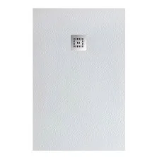 BelBagno Душевой поддон 100х80 см, искусственный мрамор, сифон UNO TRAY-MR-UNO-AH-100/80-35-W-CR