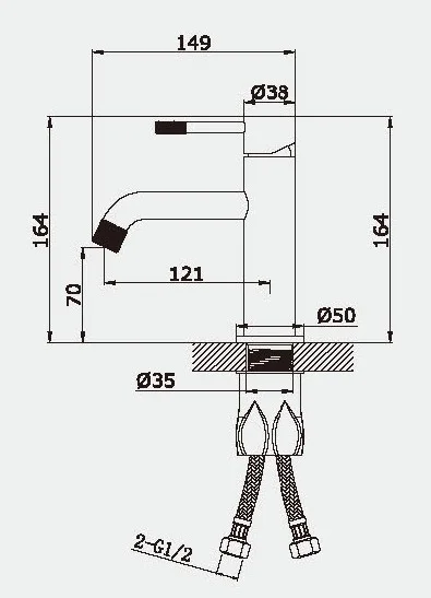 Приобрести cмеситель для раковины vieir omodeo, хром v402511