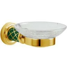 Boheme Мыльница Murano, золото\зеленый 10903-GR-G