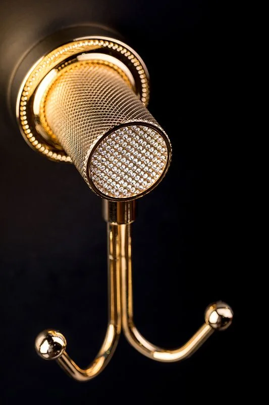Приобрести boheme крючок для ванной комнаты royale cristal, золото\черный 10926-g-b