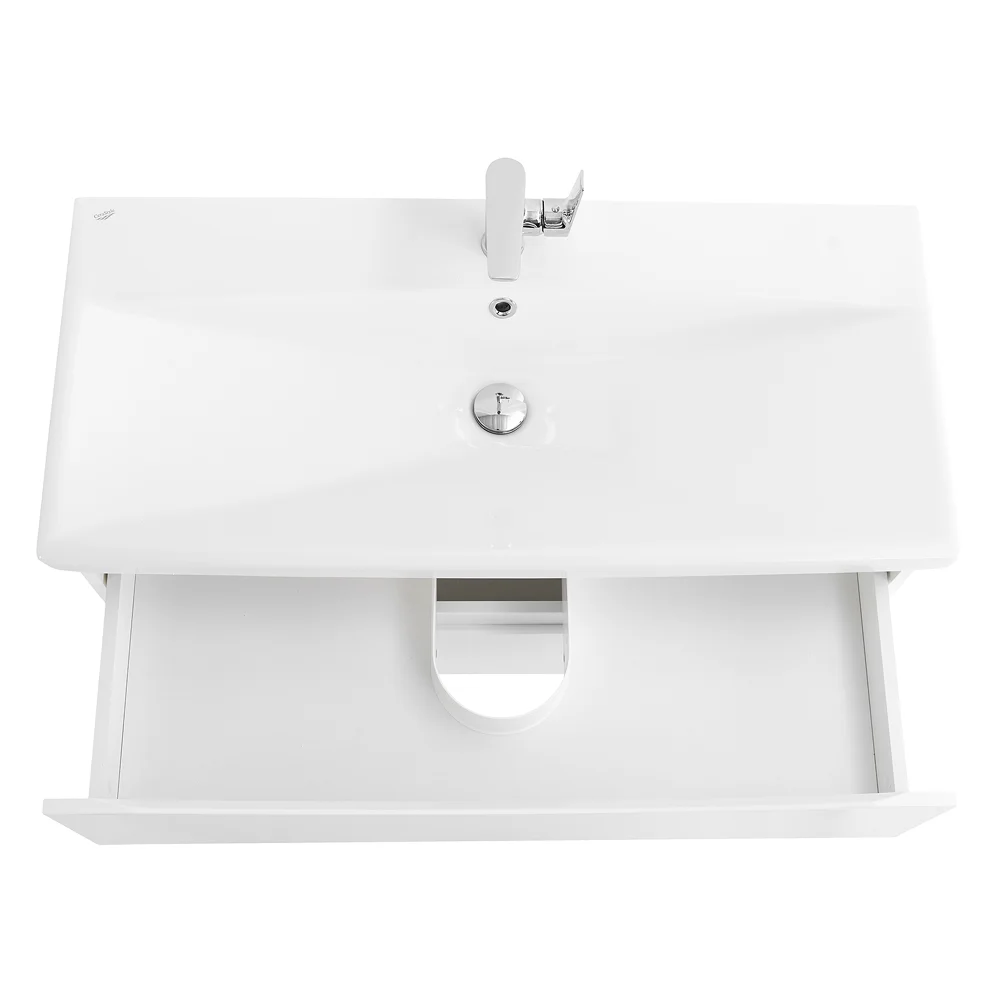 Приобрести belbagno тумба с раковиной marino-cer 80 см, подвесная bianco opaco, белая раковина