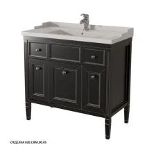 Caprigo Тумба с раковиной ALBION 90 см, черная, эмаль